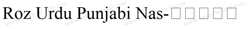 Roz Urdu Punjabi Nas字体转换